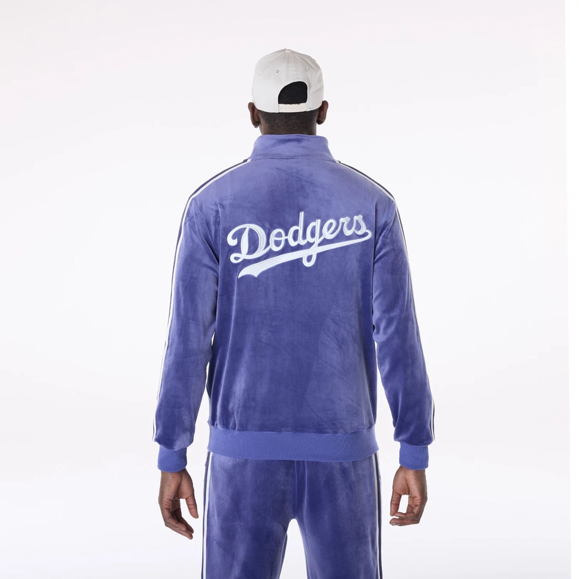 Los Angeles Dodgers New Era Velour MLB Trainingsjacke Lila - STADIUMDREAMS