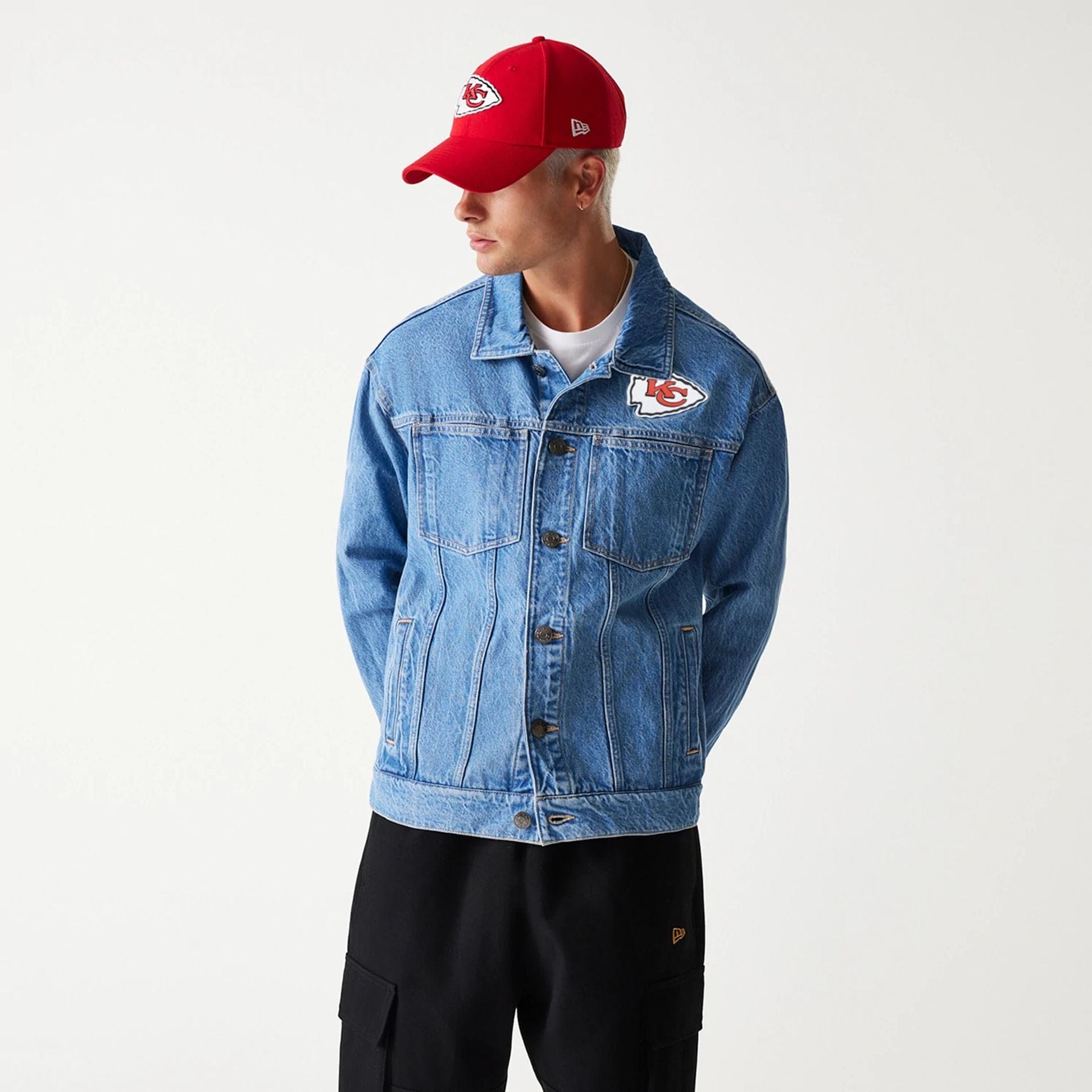 Kansas City Chiefs New Era Vintage NFL Jeansjacke Blau