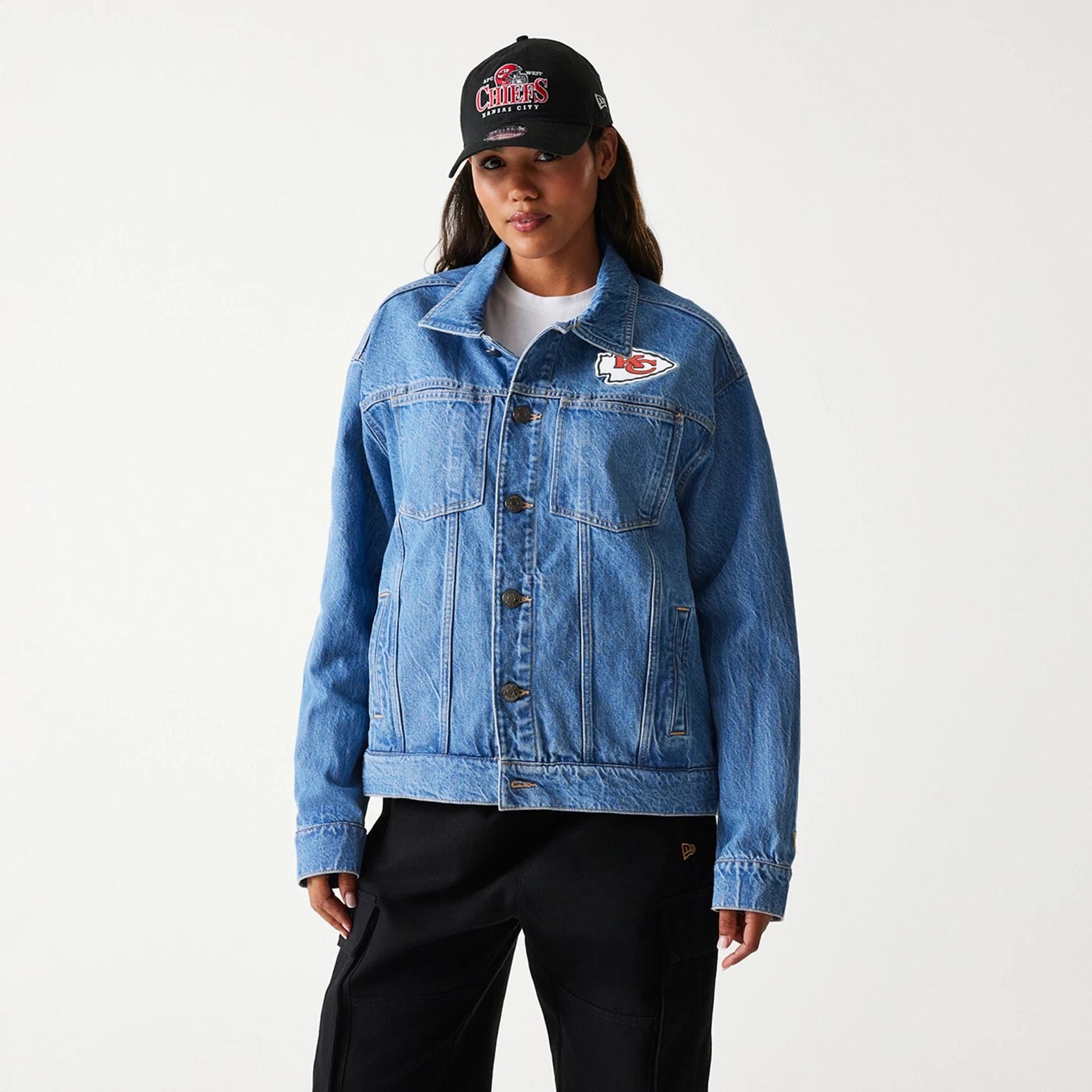 Kansas City Chiefs New Era Vintage NFL Jeansjacke Blau