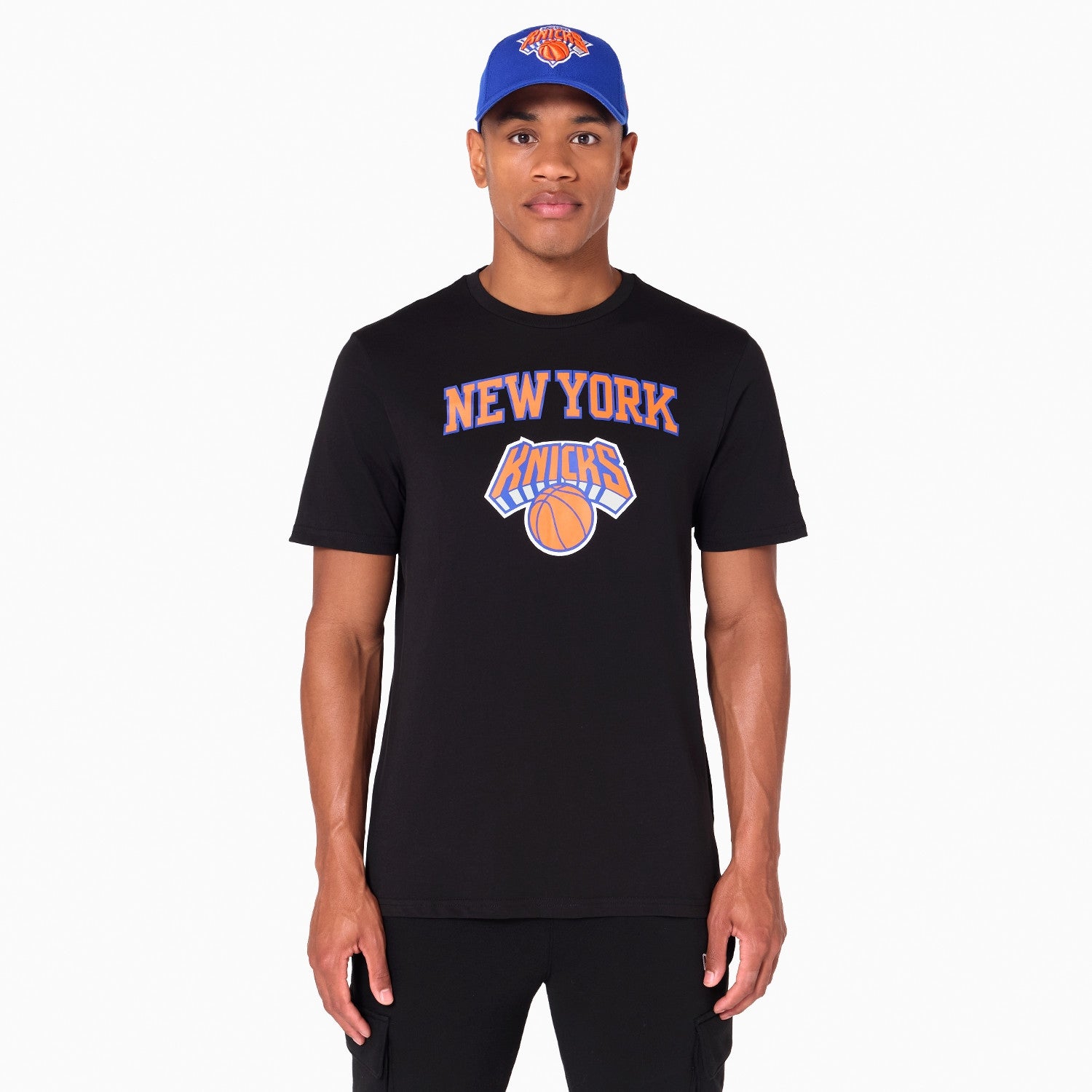New York Knicks New Era Regular NBA T-Shirt Schwarz