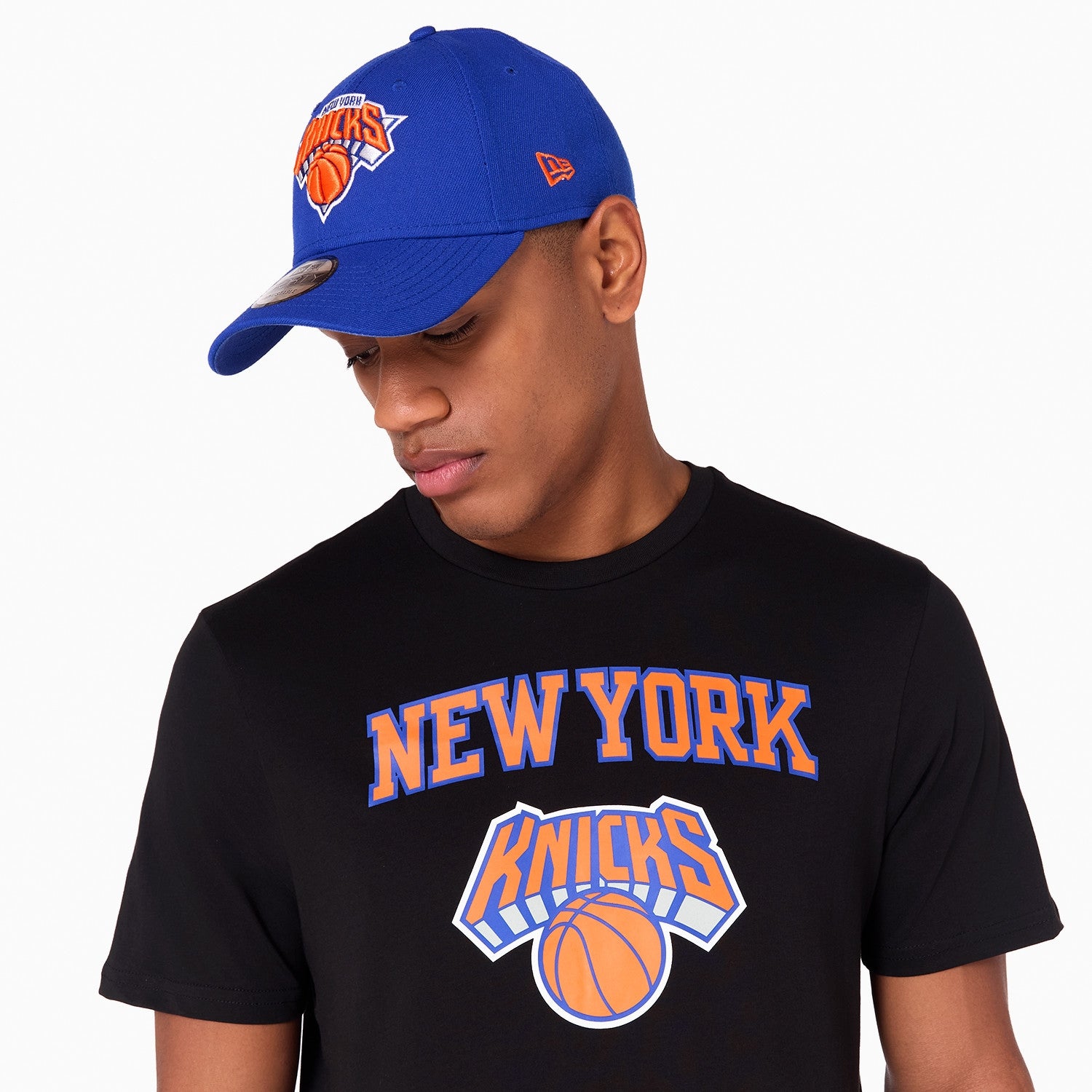 New York Knicks New Era Regular NBA T-Shirt Schwarz