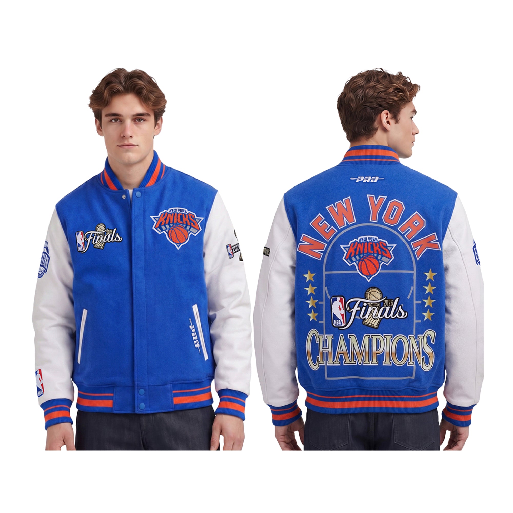 New York Knicks Pro Standard 2026 NBA Champions Limited Edition College Jacke Blau
