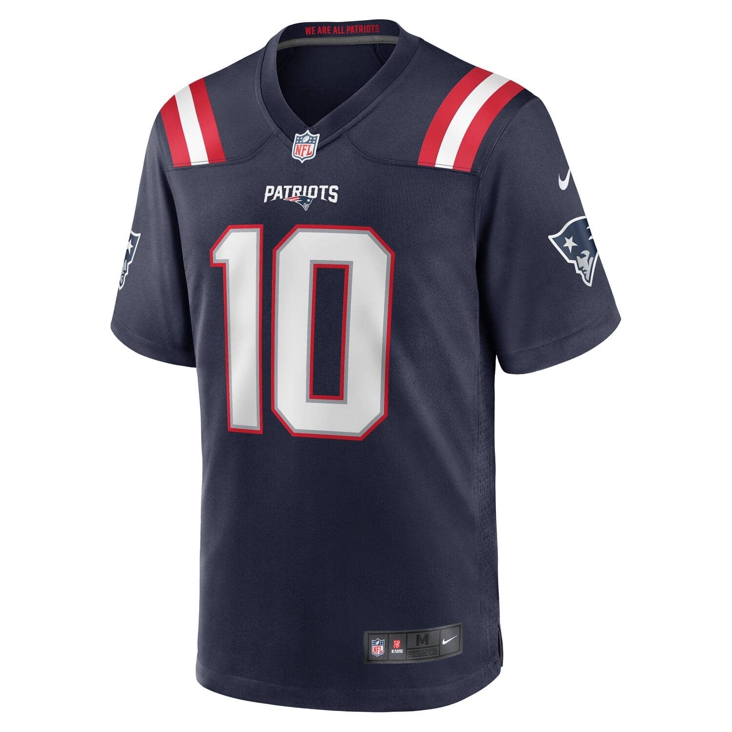 Drake Maye #10 New England Patriots Nike Game NFL Football Trikot Navy