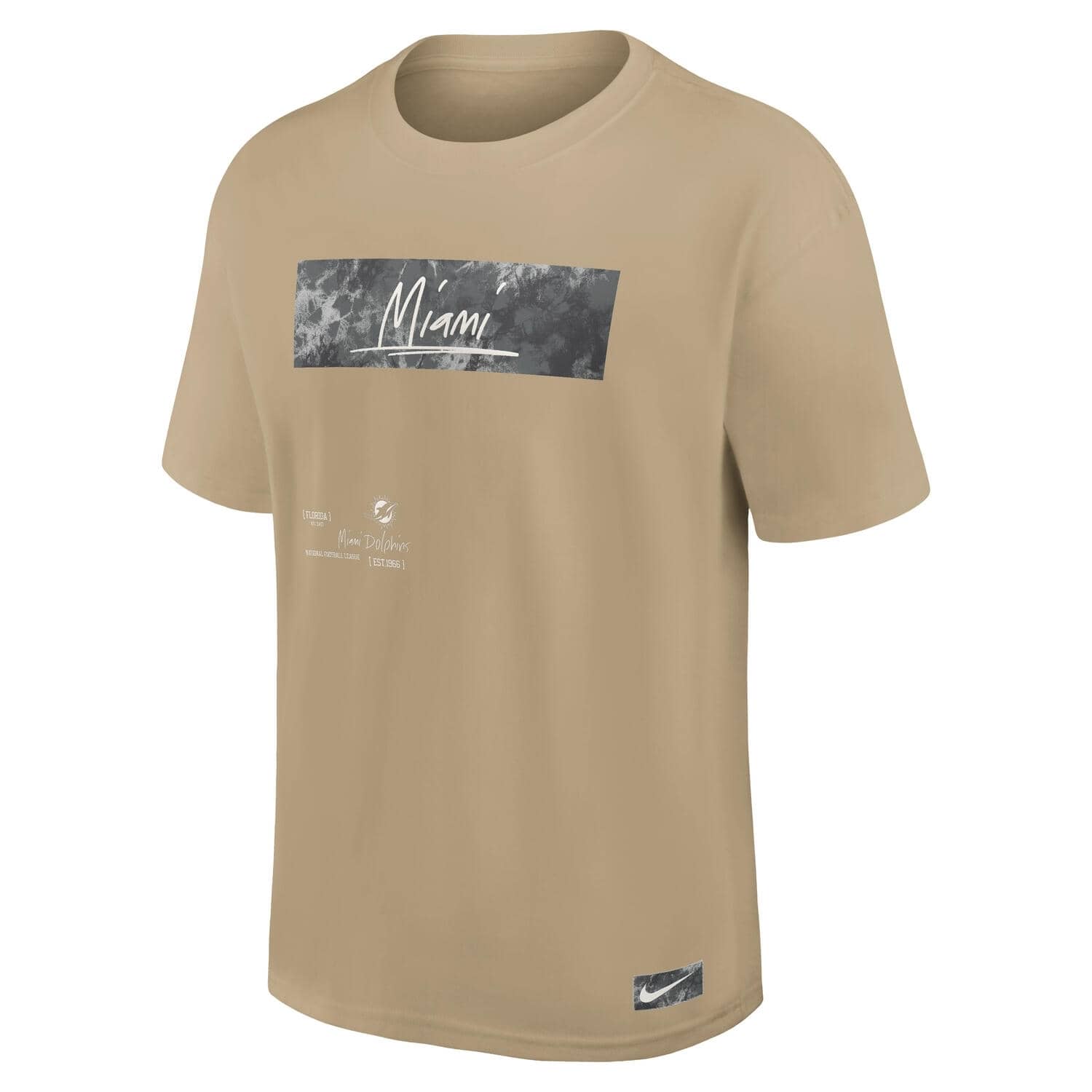 Miami Dolphins Besticktes Premium Oversized Nike NFL T-Shirt Yukon Beige - STADIUMDREAMS