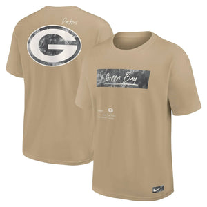 Green Bay Packers Besticktes Premium Oversized Nike NFL T-Shirt Yukon Beige - STADIUMDREAMS