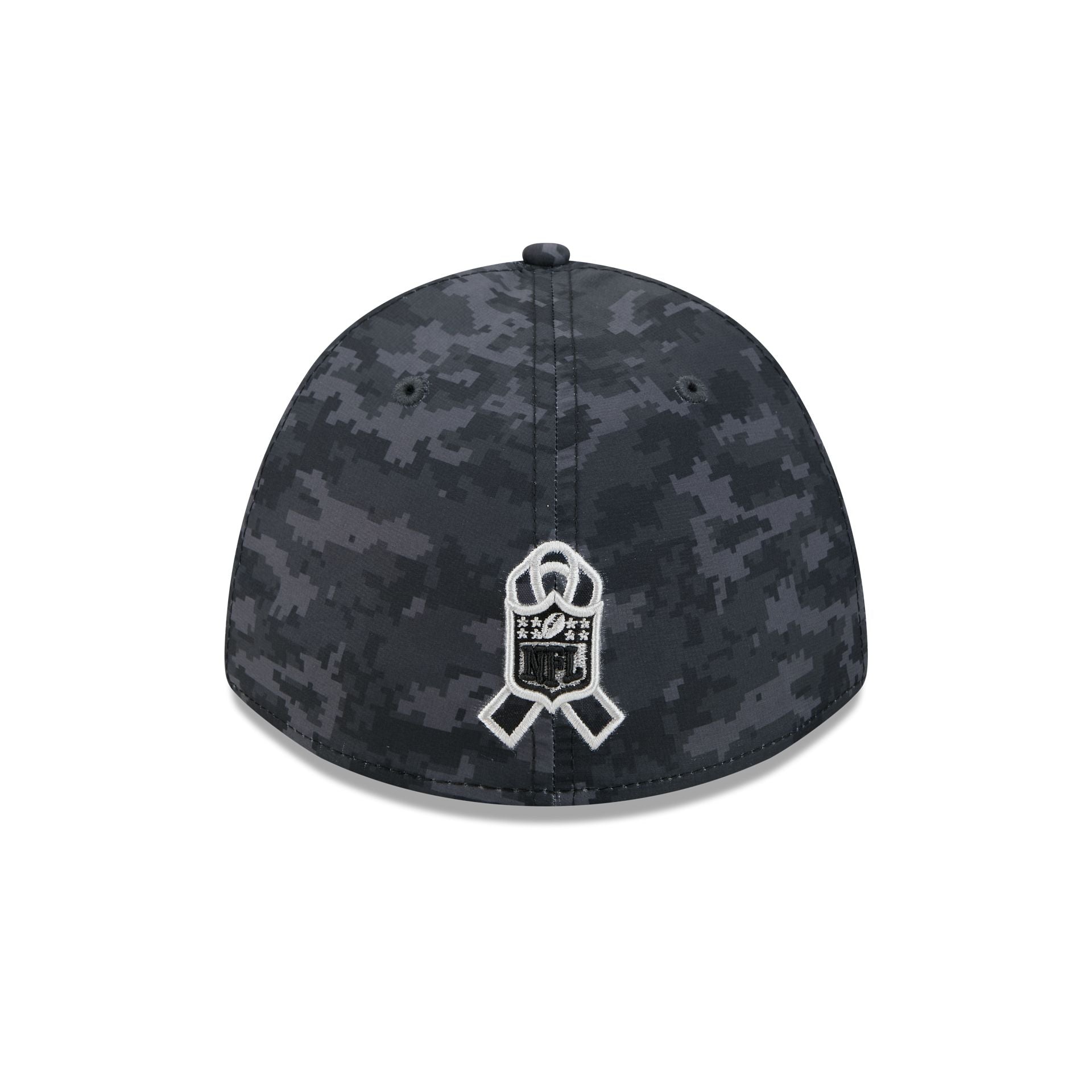 Carolina Panthers New Era 2026 NFL Salute to Service 39THIRTY Flex Fit Cap Camouflage Schwarz