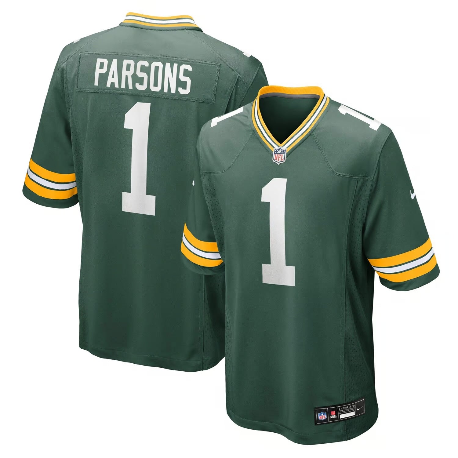 Micah Parsons #1 Green Bay Packers Nike Home Game NFL Football Trikot Grün