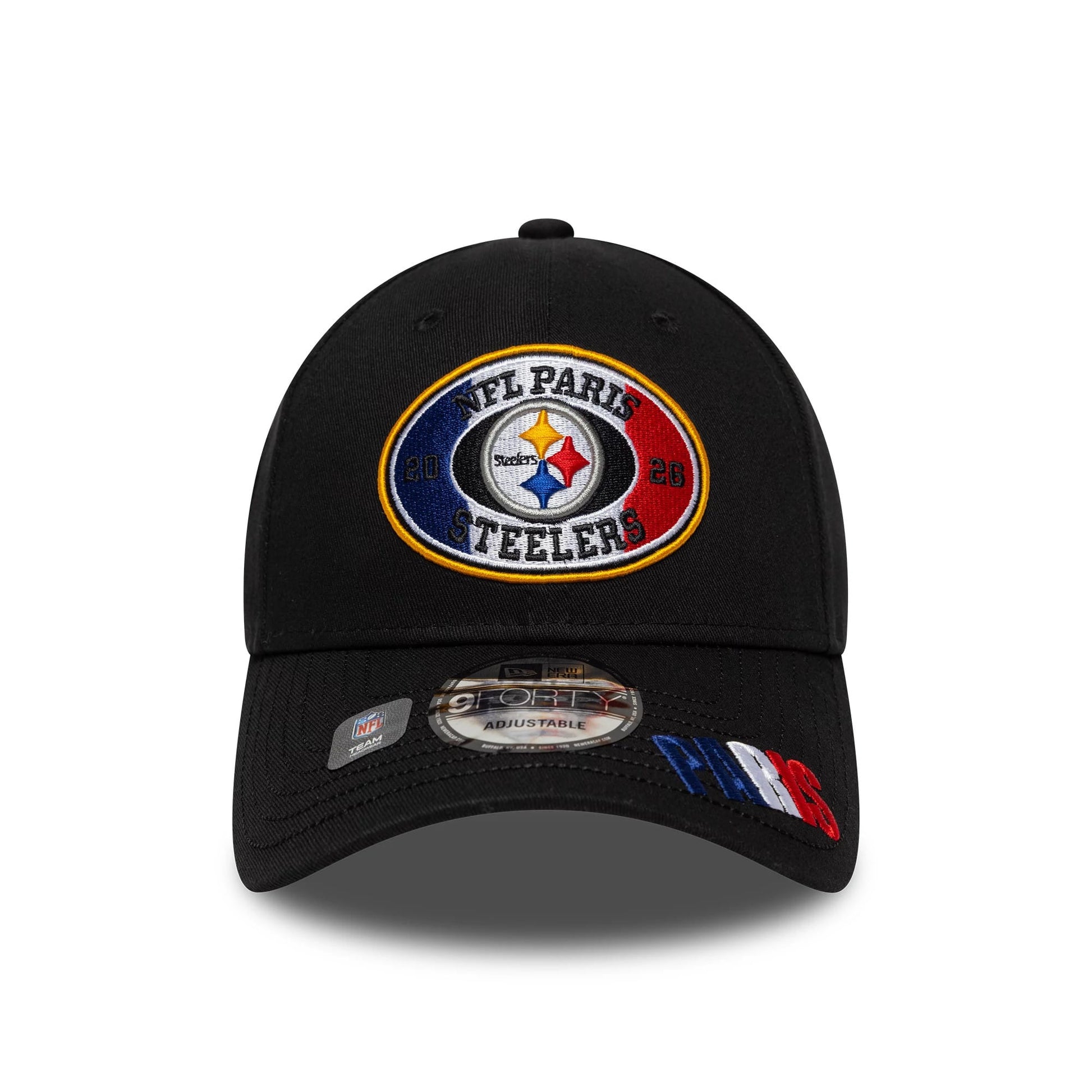 Pittsburgh Steelers New Era 2026 Paris Game 9FORTY Snapback NFL Cap Schwarz