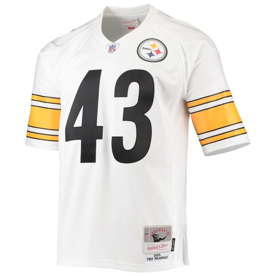 Troy Polamalu #43 Pittsburgh Steelers Mitchell & Ness 2005 Legacy NFL Trikot Weiß