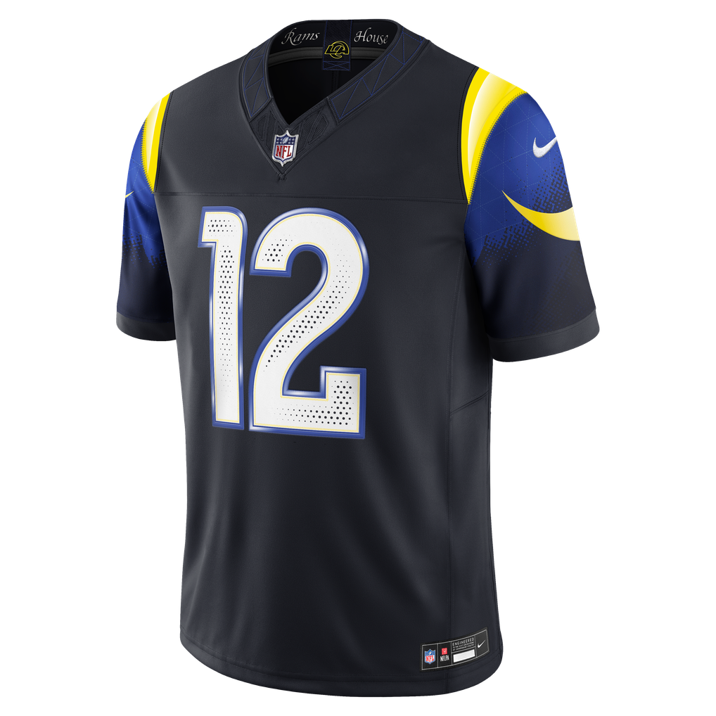 Puka Nacua #12 Los Angeles Rams Nike Rivalries Stitched Limited NFL Trikot Blau