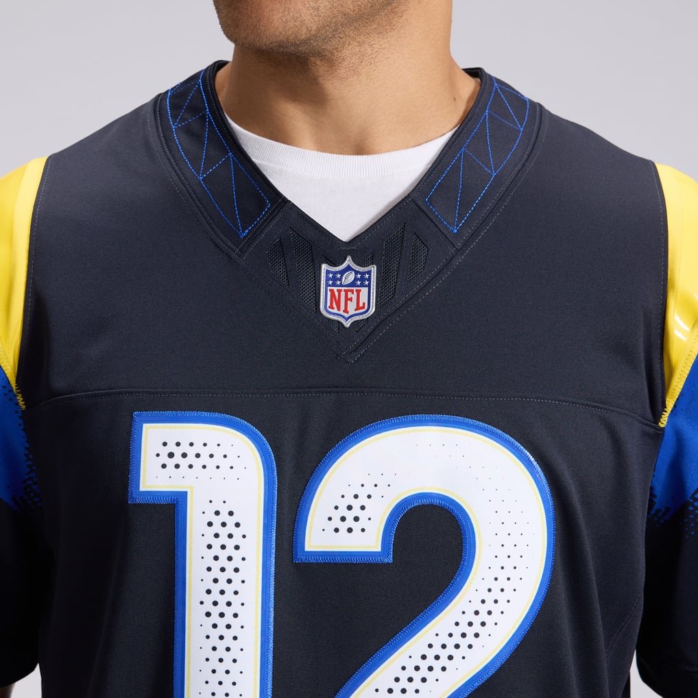 Puka Nacua #12 Los Angeles Rams Nike Rivalries Stitched Limited NFL Trikot Blau