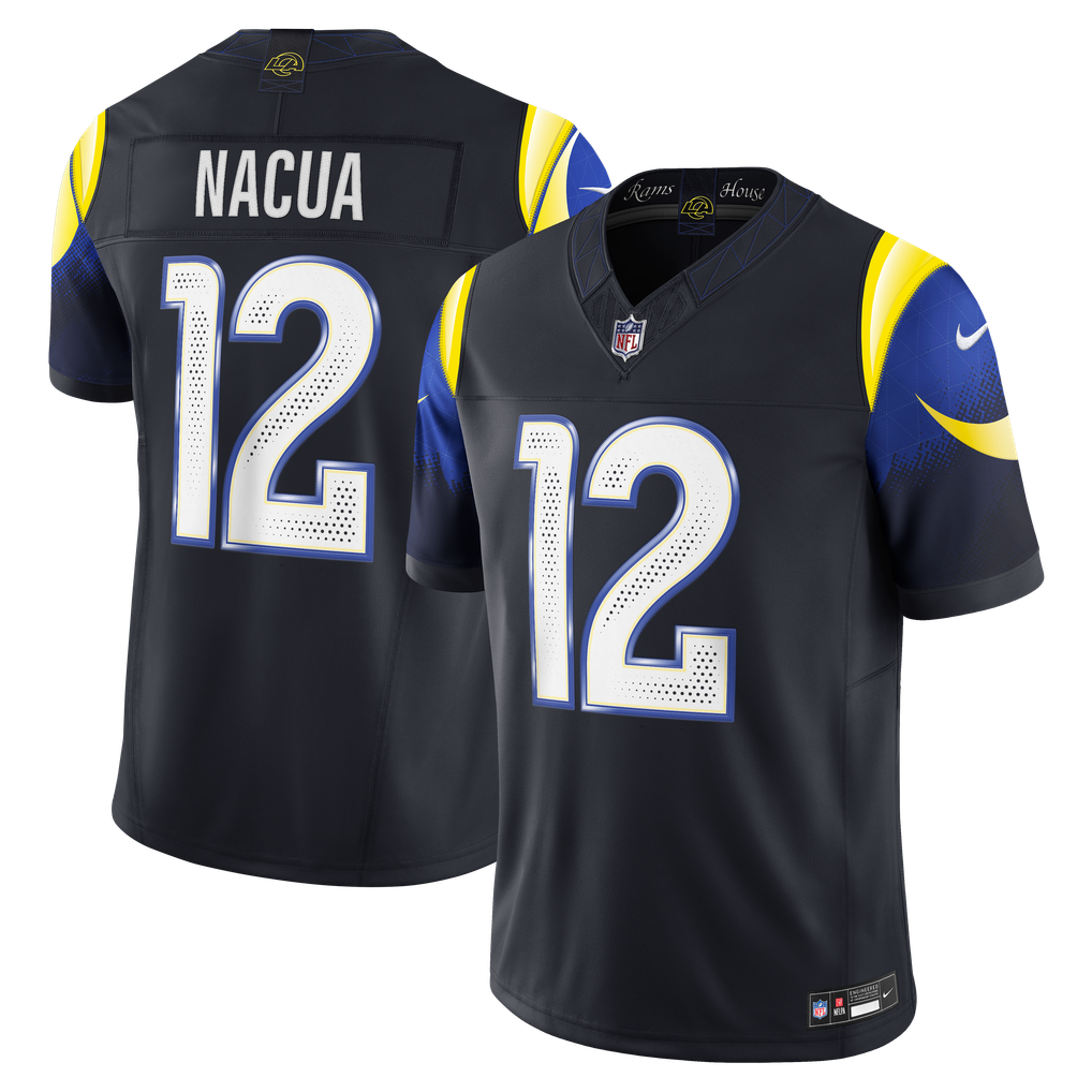 Puka Nacua #12 Los Angeles Rams Nike Rivalries Stitched Limited NFL Trikot Blau