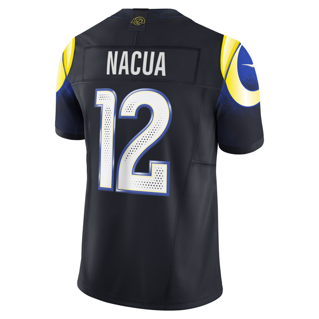 Puka Nacua #12 Los Angeles Rams Nike Rivalries Stitched Limited NFL Trikot Blau