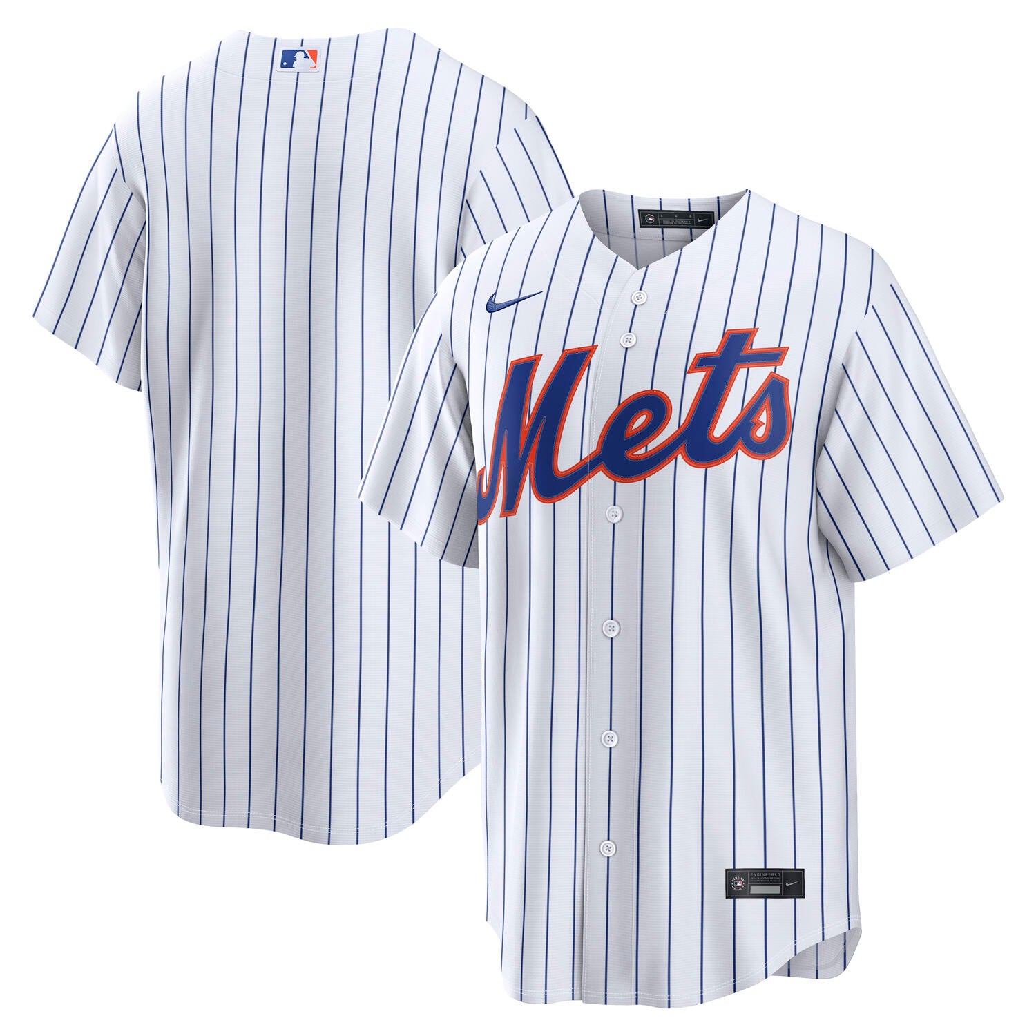 New York Mets Nike Home MLB Baseball Trikot Weiß Pinstripe