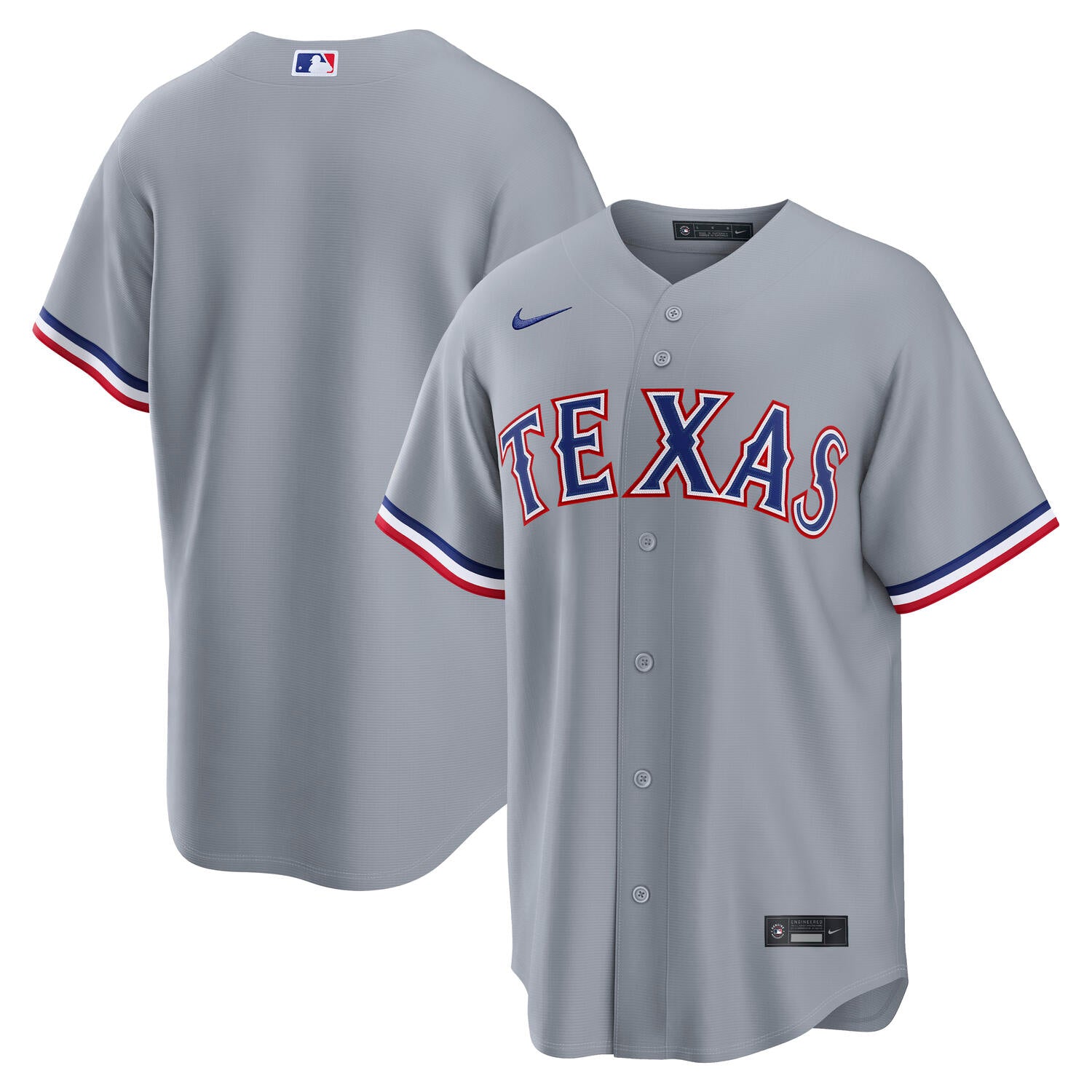 Texas Rangers Nike Road MLB Baseball Jersey Gray