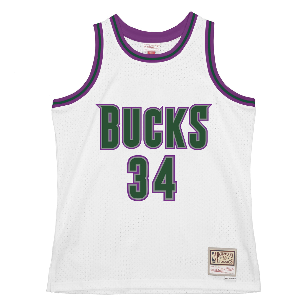 Milwaukee Bucks Ray Allen Mitchell & Ness NBA Swingman Trikot 1996 Weiss - STADIUMDREAMS