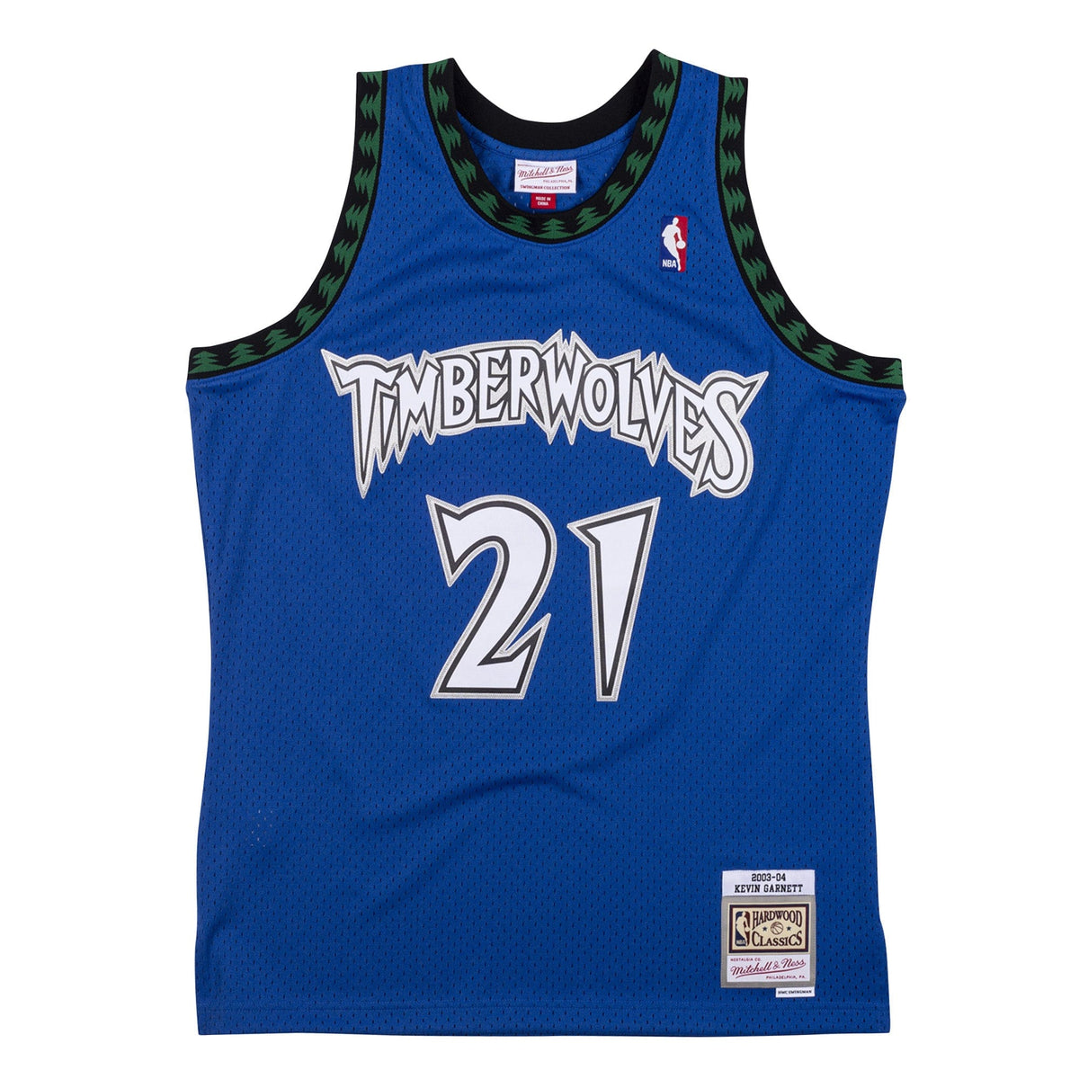 Kevin Garnett #21 Minnesota Timberwolves Mitchell & Ness NBA Swingman Trikot 2003 Blau - STADIUMDREAMS