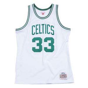 Larry Bird #33 Boston Celtics Mitchell & Ness NBA Swingman Trikot 1985 Weiß - STADIUMDREAMS