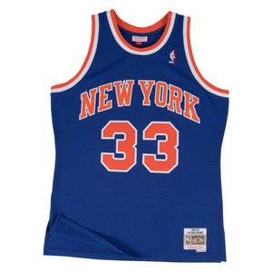 Patrick Ewing #33 New York Knicks 1991-92 Mitchell & Ness Swingman NBA Trikot Blau - STADIUMDREAMS
