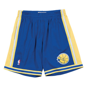 Golden State Warriors Mitchell & Ness NBA Swingman Shorts 1995 Blau - STADIUMDREAMS