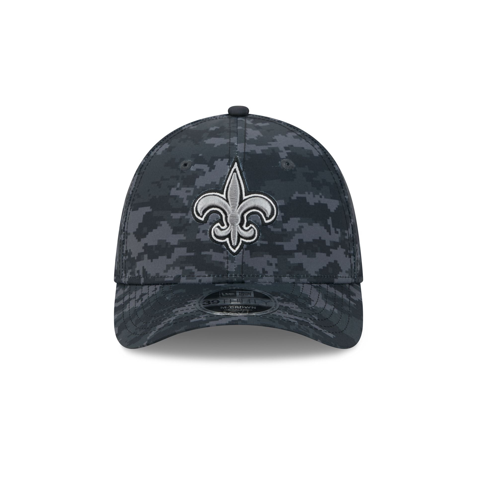 New Orleans Saints New Era 2026 NFL Salute to Service 39THIRTY Flex Fit Cap Camouflage Schwarz