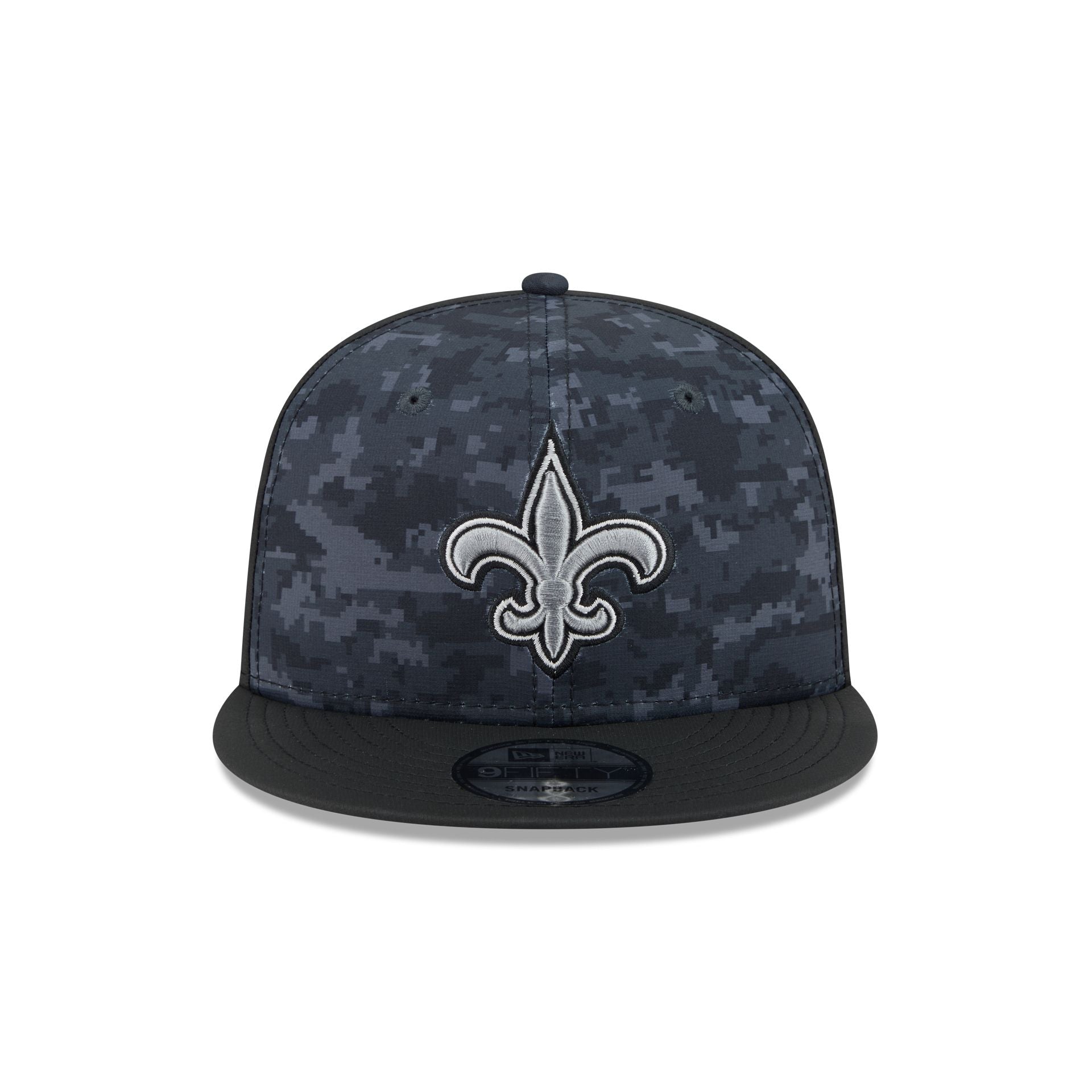 New Orleans Saints New Era 2026 NFL Salute to Service 9FIFTY Snapback Cap Camouflage Schwarz