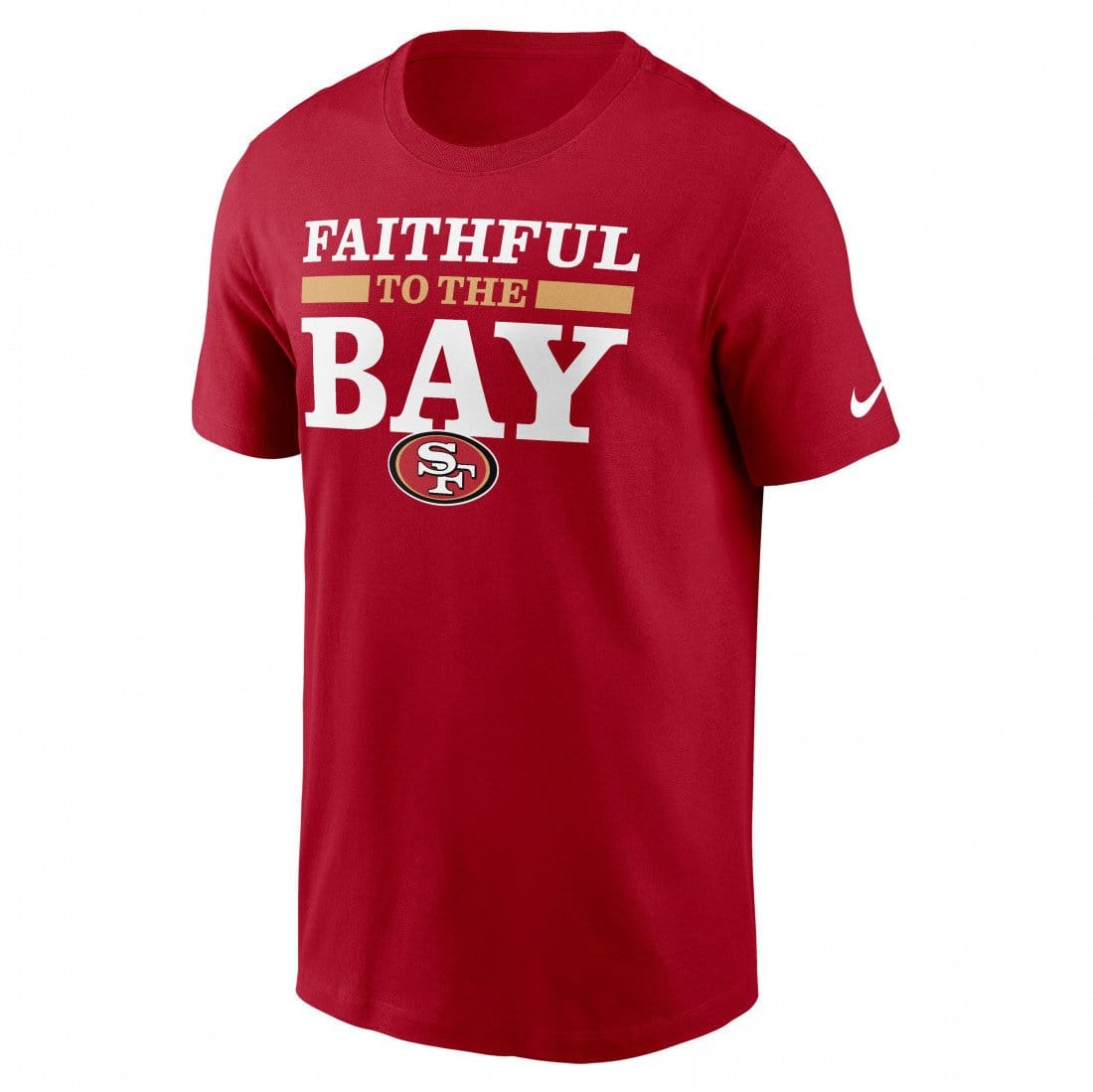 San Francisco 49ers NFL Nike Faithful To The Bay T-Shirt Rot - STADIUMDREAMS