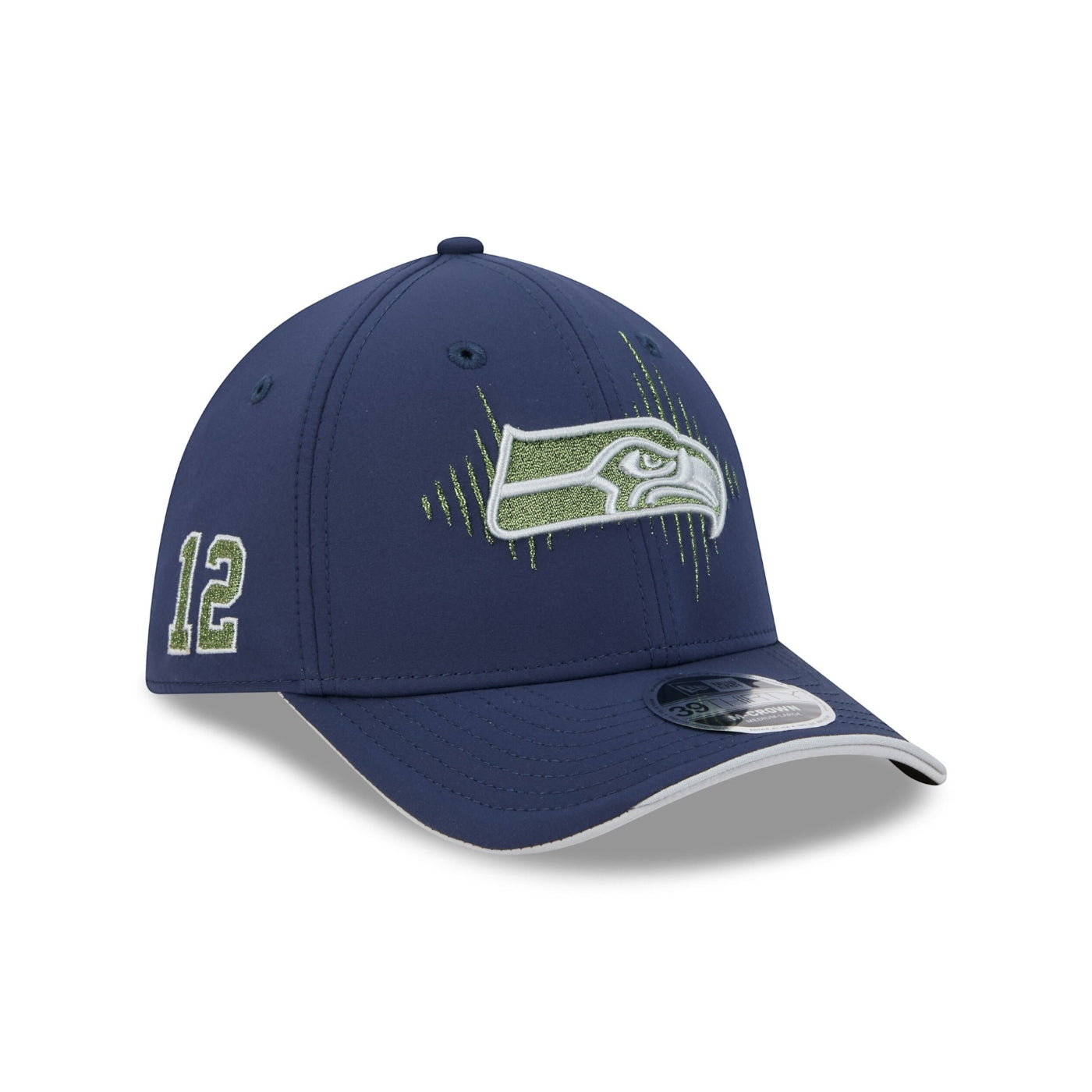 Seattle Seahawks New Era 2026 NFL Rivalries Sideline 39THIRTY Flex Cap Navy Blau