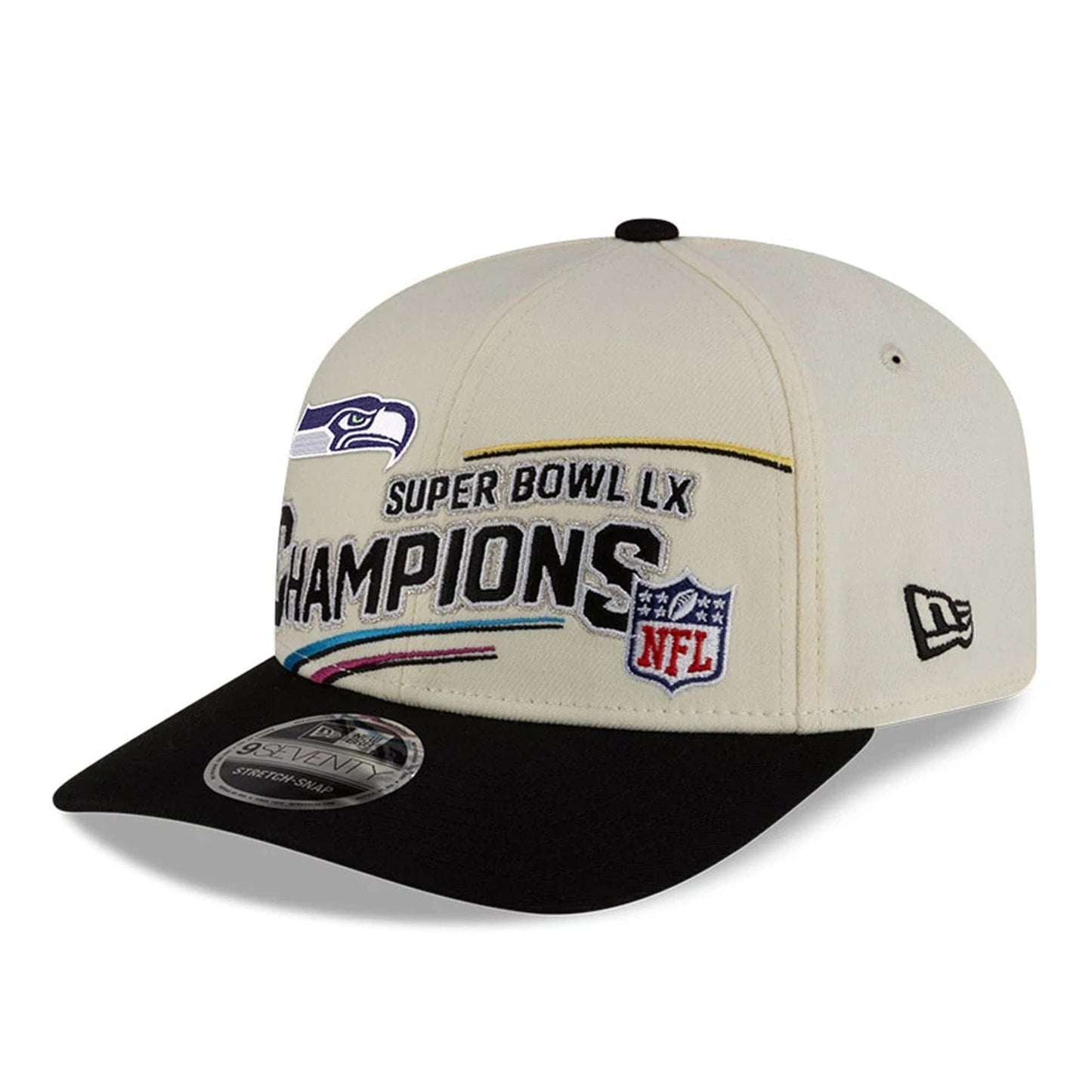 Seattle Seahawks New Era Super Bowl LX Champions 9SEVENTY NFL Cap Beige - STADIUMDREAMS