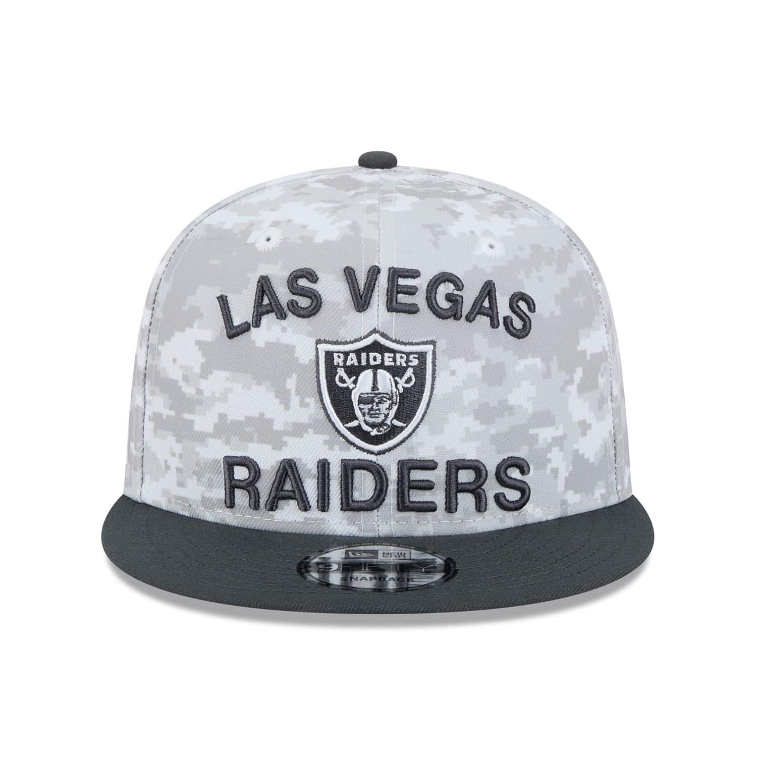 Las Vegas Raiders 2024 NFL Salute to Service New Era 9FIFTY Snapback Cap Weiß - STADIUMDREAMS