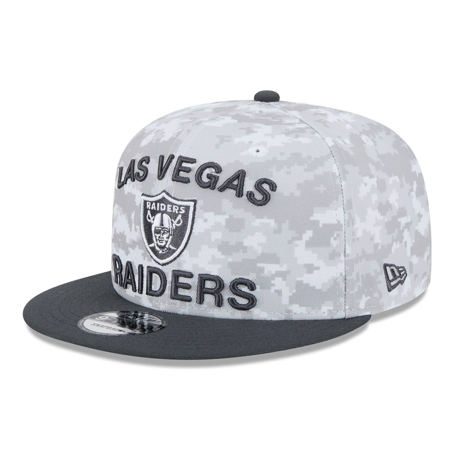 Las Vegas Raiders 2024 NFL Salute to Service New Era 9FIFTY Snapback Cap Weiß - STADIUMDREAMS