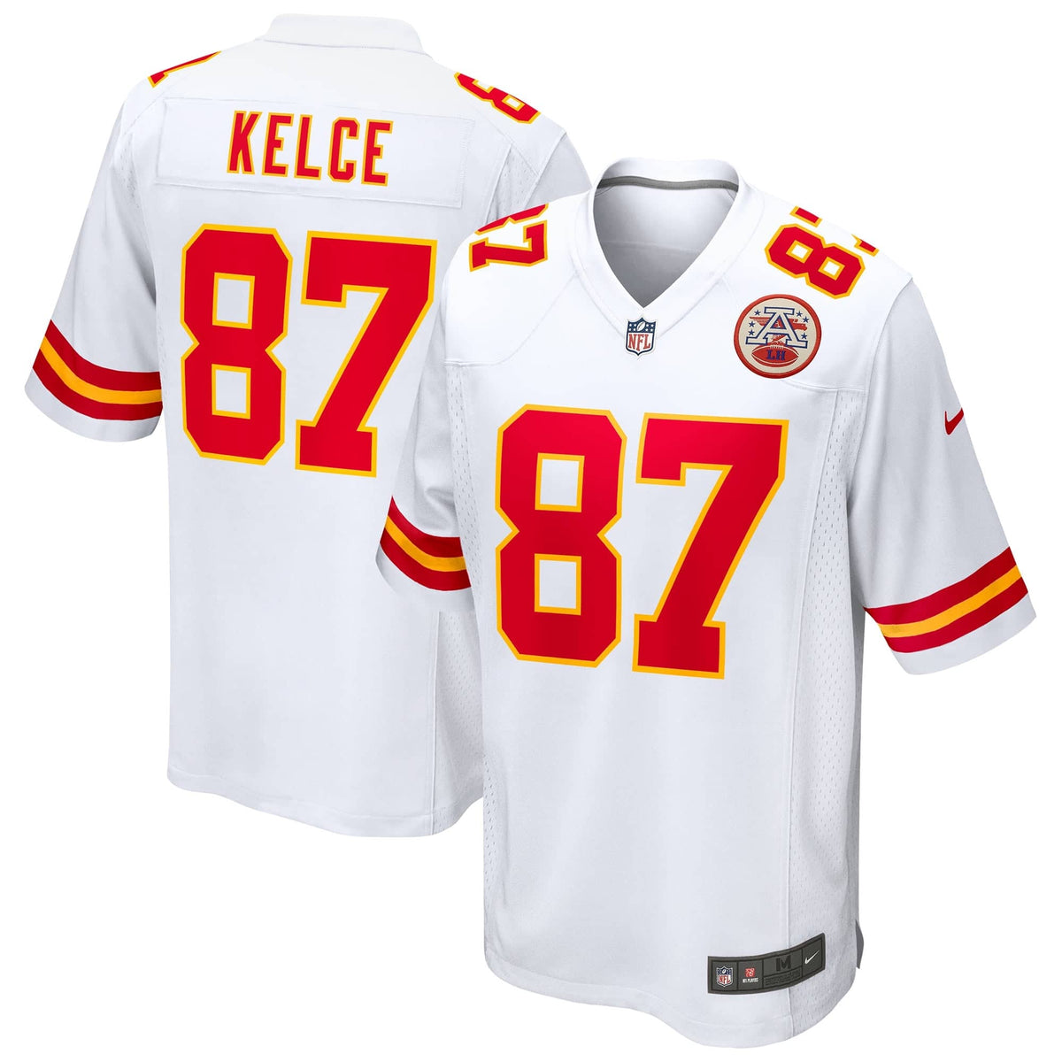 Kansas City Chiefs Travis Kelce Nike Game Football NFL Trikot Road Weiss - STADIUMDREAMS