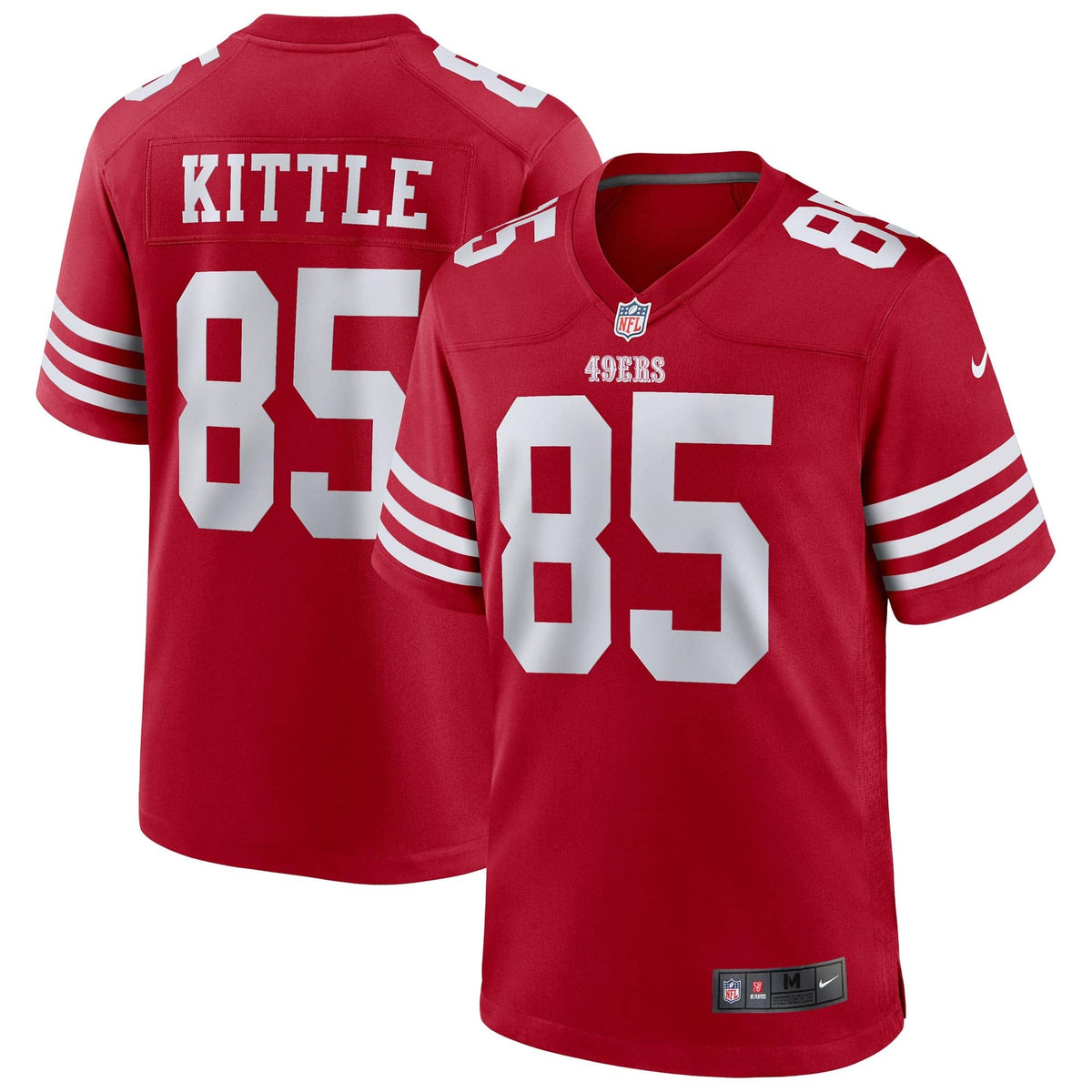 San Francisco 49ers George Kittle Nike Game Football NFL Trikot Home Rot - STADIUMDREAMS