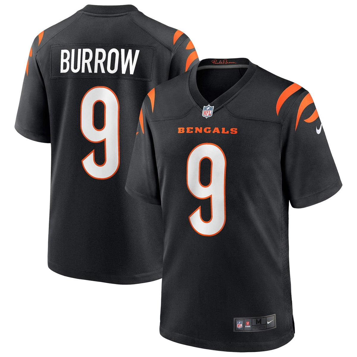 Cincinnati Bengals Joe Burrow Nike Game Football NFL Trikot Home Schwarz - STADIUMDREAMS