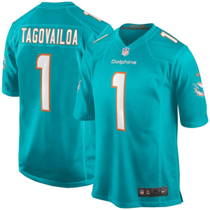 Miami Dolphins Tua Tagovailoa Nike Game Football NFL Trikot Home Türkis - STADIUMDREAMS