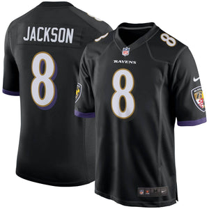 Baltimore Ravens Lamar Jackson Nike Game Football NFL Trikot Alternate Schwarz - STADIUMDREAMS