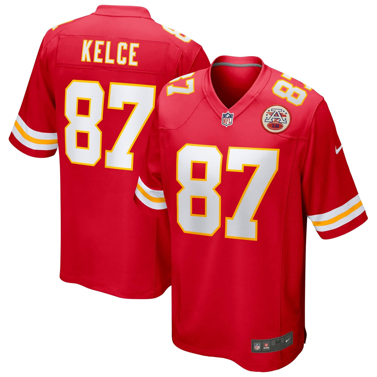 Kansas City Chiefs Travis Kelce Nike Game Football NFL Trikot Home Rot - STADIUMDREAMS