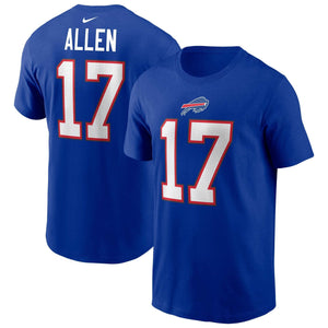 Buffalo Bills Josh Allen Nike NFL Player T-Shirt Blau - STADIUMDREAMS