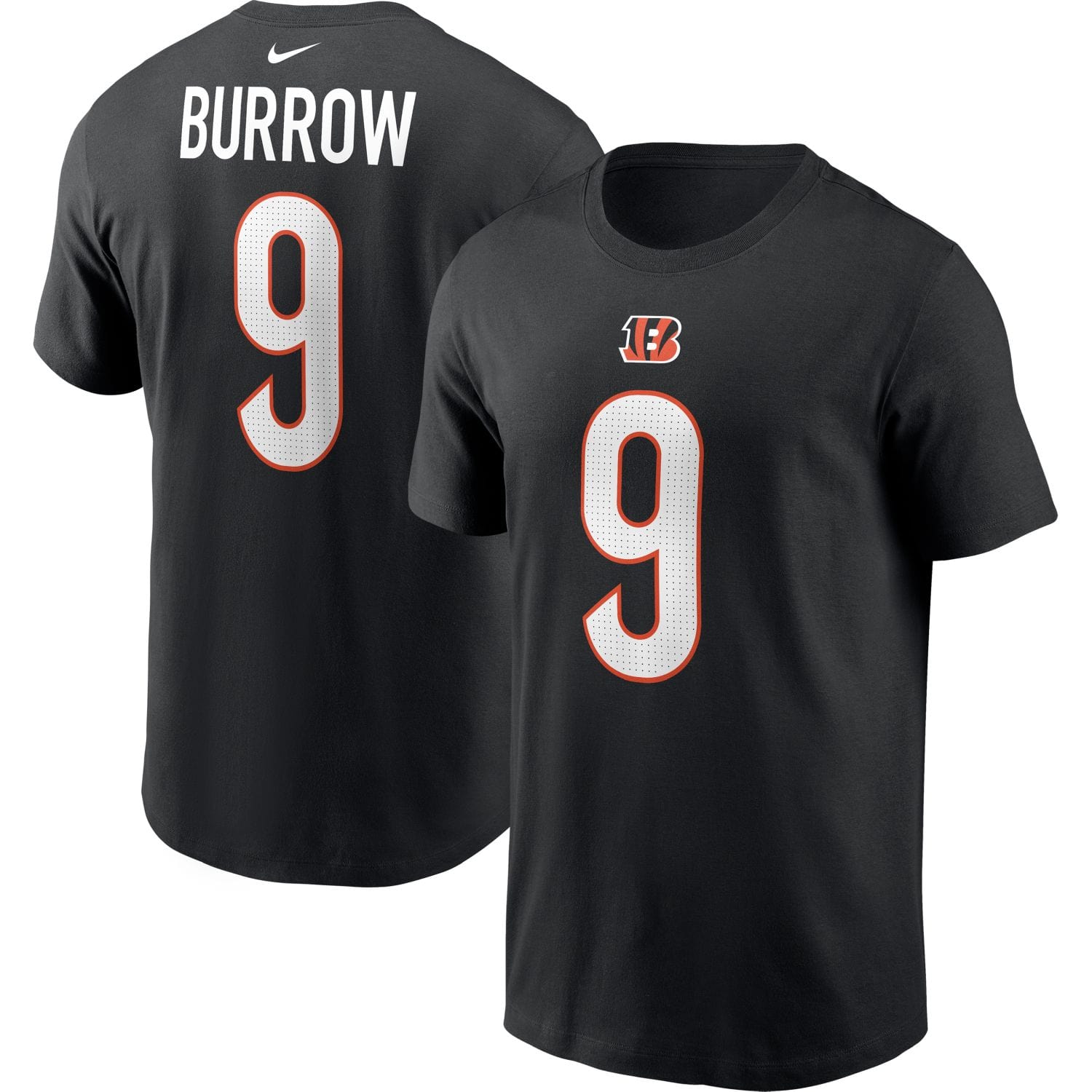 Cincinnati Bengals Joe Burrow Nike NFL Player T-Shirt Schwarz - STADIUMDREAMS