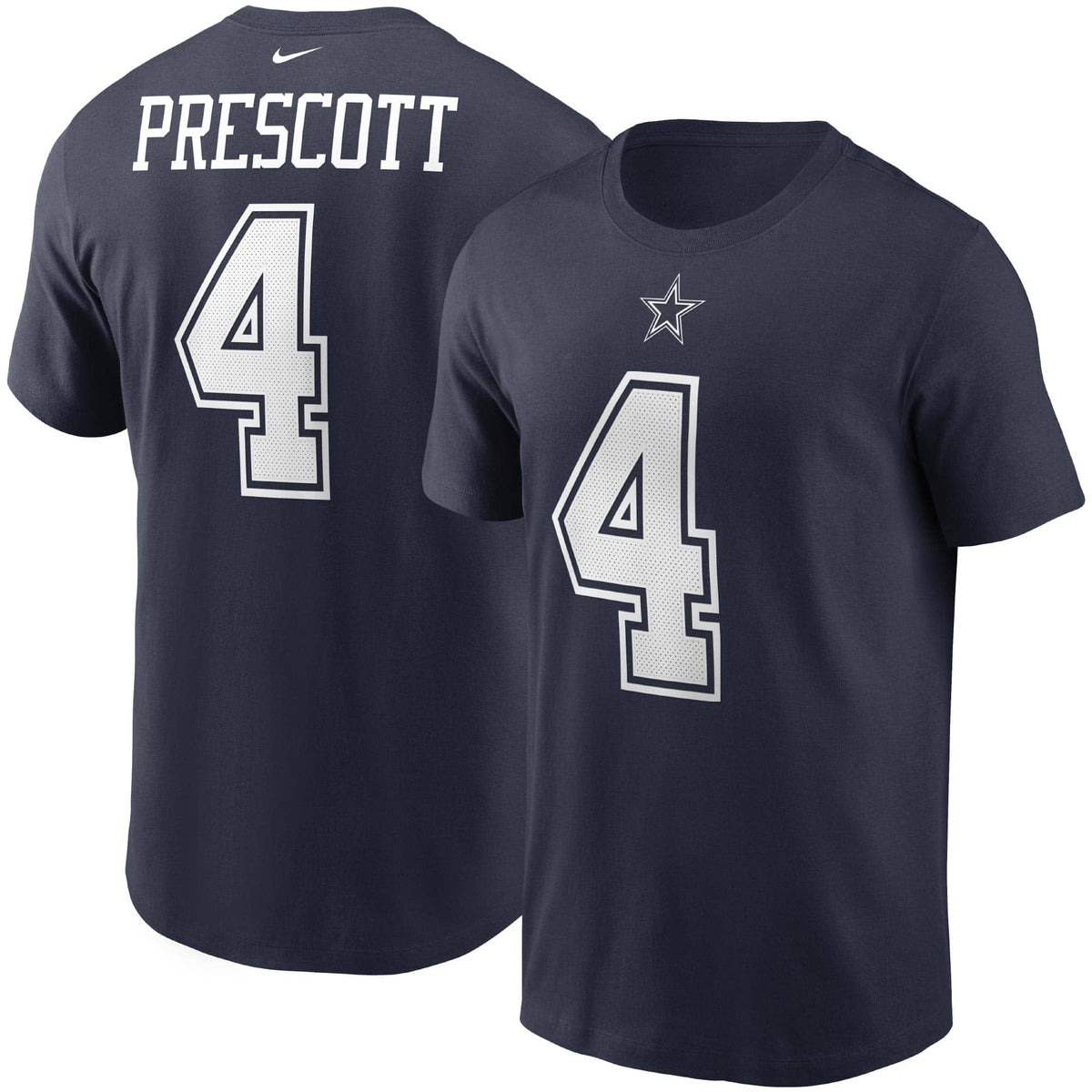 Dallas Cowboys Dak Prescott Nike NFL Player T-Shirt Navy - STADIUMDREAMS