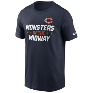 Chicago Bears NFL Nike Monsters Of The Midway T-Shirt Navy - STADIUMDREAMS