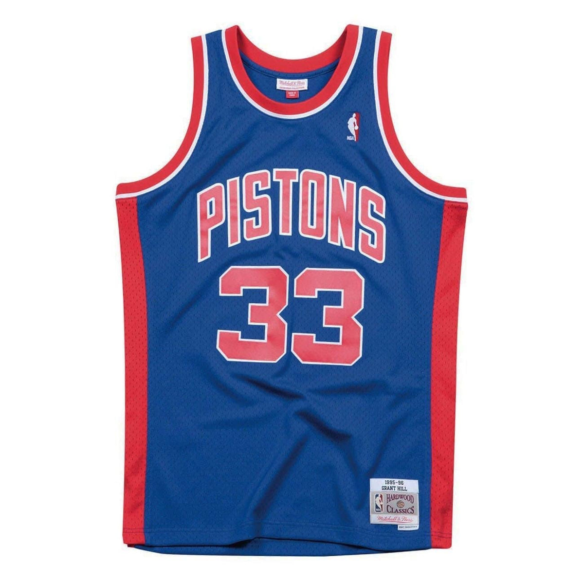 Grant Hill Detroit Pistons Mitchell & Ness NBA Swingman Trikot 1995-1996 Blau - STADIUMDREAMS