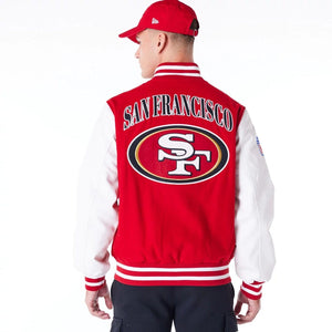 San Francisco 49ers NFL Patch College Jacke New Era Rot - STADIUMDREAMS