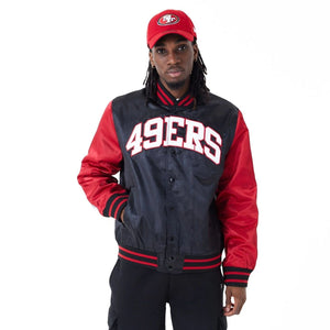 San Francisco 49ers NFL Satin Bomber Jacke New Era Rot - STADIUMDREAMS