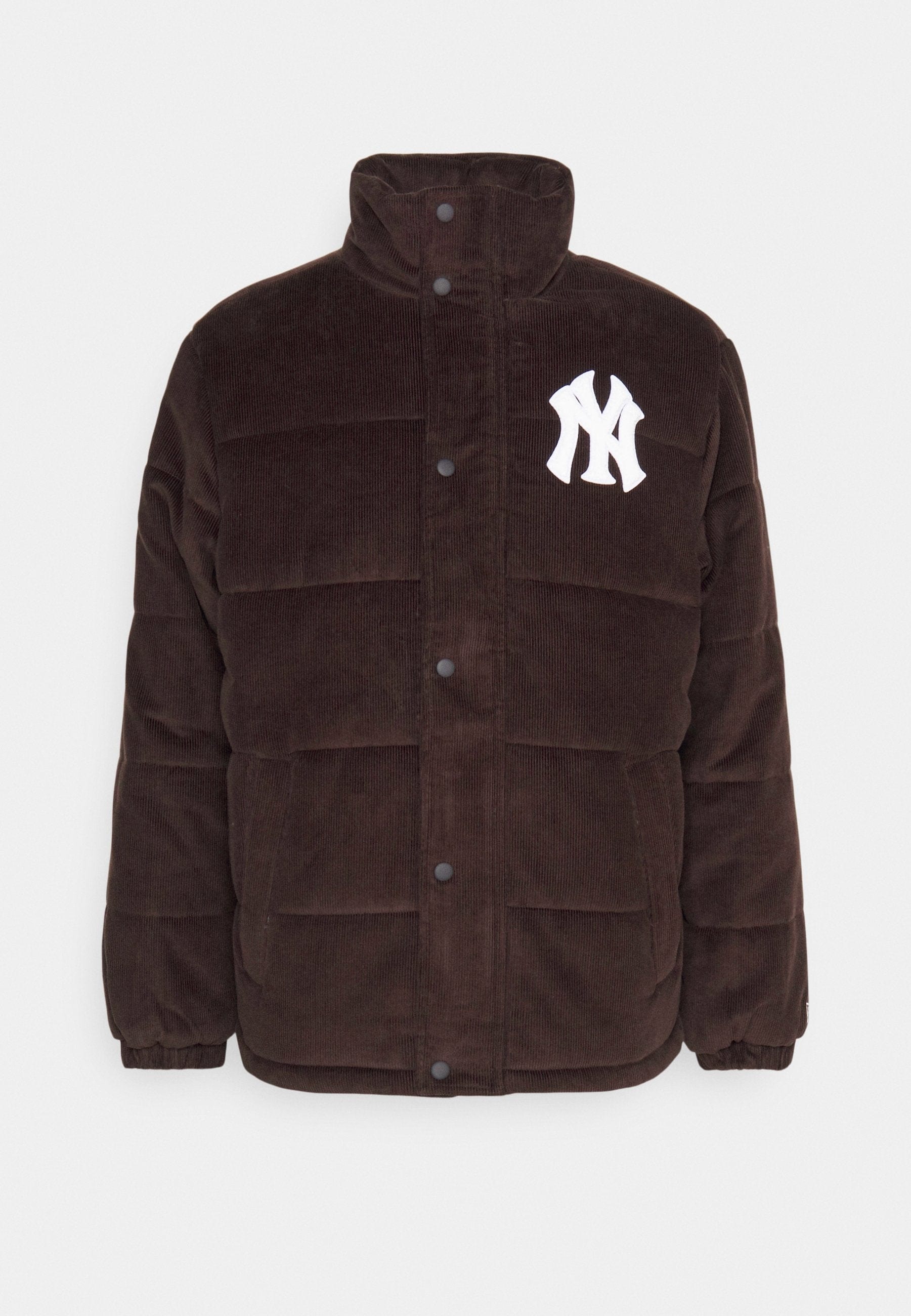 New York Yankees Puffer Jacke Cord New Era MLB Braun - STADIUMDREAMS