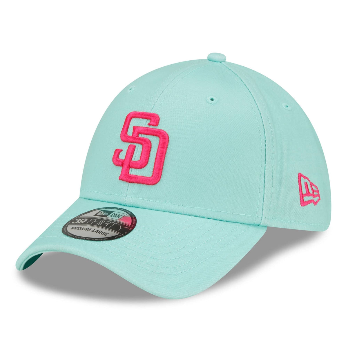 San Diego Padres MLB City Connect New Era 39Thirty Flex Cap Türkis - STADIUMDREAMS