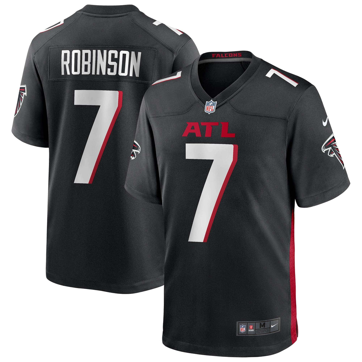 Bijan Robinson Atlanta Falcons Nike Game NFL Football Trikot Schwarz - STADIUMDREAMS