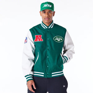 New York Jets NFL Patch College Jacke New Era Grün - STADIUMDREAMS