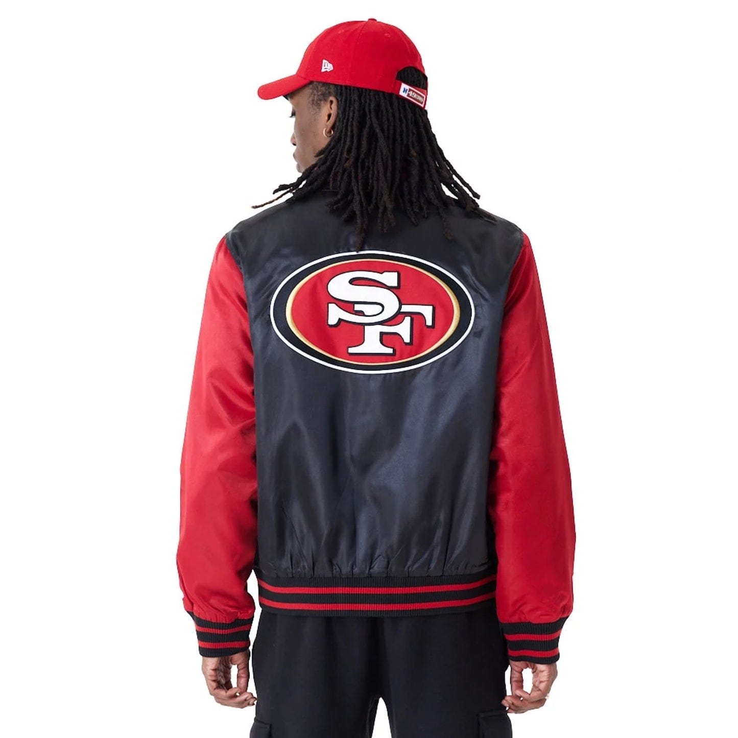 San Francisco 49ers NFL Satin Bomber Jacke New Era Rot - STADIUMDREAMS