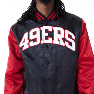 San Francisco 49ers NFL Satin Bomber Jacke New Era Rot - STADIUMDREAMS